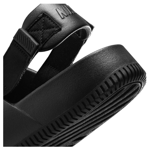 NIKE MENS CALM MULE SLIDES ALL BLACK SLIDES CLOG BLACKS SPORT JET - Picture 6 of 8